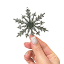 Ensemble décoratif de 5 flocons de neige de 9,3 cm Ornements suspendus en cristal pour décoration de Noël à domicile et festive 2