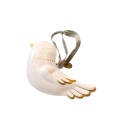 Ensemble délicat de 2 pièces de pendentifs de Noël en métal en forme d'oiseaux Décorations suspendues peintes à la main pour arbre Motif naturel de fête 2