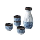 Ensemble en céramique de carafe et de verres 5 pièces 2