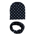 Ensemble enfant bonnet et tour de cou à pois 1