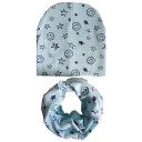 Ensemble enfant bonnet et tour de cou avec des smileys 8