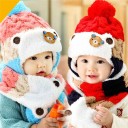 Ensemble enfant mignon - Bonnet et écharpe J2485 1