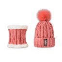 Ensemble féminin bonnet tricoté et col 6