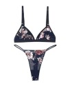 Ensemble fleuri - Soutien-gorge et culottes brésiliennes 2