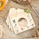 Ensemble pour petits naturalistes 9 pièces Boîte en bois pour insectes avec sangle Filet télescopique Loupe Boussole et Cartes d'identification 6