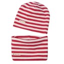 Ensemble rayé pour enfants avec bonnet et col 2