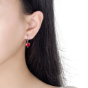 Ensemble romantique en argent 925 en trois pièces Motif cœur Boucles d'oreilles Bague Collier Ensemble cadeau de bijoux pour femmes 6