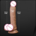 Ensemble strap-on avec un dildo en silicone réaliste taille L avec testicules et ventouse dans un harnais en cuir design confortable ajustable 9