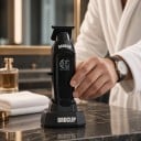 Ensemble tondeuse à cheveux et tondeuse à barbe et détails 5 longueurs de coupe 2000 mAh Autonomie 180 minutes 8 peignes Stations de charge Noire 6