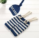 Ensemble tricoté pour garçon avec bonnet et pantalon 4