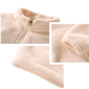 Ensemble unisexe pour enfants Sweat à capuche zippé avec col roulé et pantalon en peluche 4