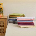 Ensfarvet lagen uden gummibånd 120 x 230 cm Glat overflade til daglig brug Studenterbolig 4