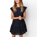 Ensfarvet minikjole A2789 3