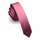 Ensfarvet silkeslips 150 x 4 cm Elegant herreslips lavet af højkvalitetssilke Smalt design Stilfuldt tilbehør til bryllupper, fester og formelle begivenheder 5