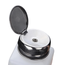 Envase para quitaesmalte con tapa de metal 200 ml envase de plástico blanco con tapa dosificadora para uso cosmético 2