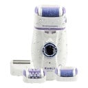Épilateur pour femmes 3 en 1 Rasoir pour jambes Tondeuse à maillot et éliminateur de callosités Plastique ABS Blanc-violet Épilation du corps 1