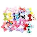 Épingles à cheveux avec nœud 10 pcs Nœuds en tissu dans des couleurs et motifs aléatoires Petite et charmante décoration pour toute coiffure 9