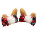 Épingles à cheveux de Noël avec oreilles de renne, nœud et pompon - Accessoire stylé pour une coiffure festive et une atmosphère hivernale 2