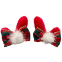 Épingles à cheveux de Noël avec oreilles de renne, nœud et pompon - Accessoire stylé pour une coiffure festive et une atmosphère hivernale 1
