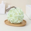 Éponge de bain pour le corps 13 cm en luffa maillé avec des nœuds de massage, éponge de bain en PE avec une anse pour la douche et le soin de la peau 9