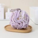 Éponge de bain pour le corps 13 cm en luffa maillé avec des nœuds de massage, éponge de bain en PE avec une anse pour la douche et le soin de la peau 11