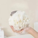 Éponge de bain pour le corps 13 cm en luffa maillé avec des nœuds de massage, éponge de bain en PE avec une anse pour la douche et le soin de la peau 2