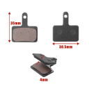 Epoxibaserade skivbromsbelägg 35 x 30,5 mm Reservdel för elektriska kickbikes Tyst drift Hög bromsprestanda Slitstyrka 3