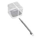 Epuisette de pêche en acier inoxydable 21–46 cm Réseau télescopique 8 cm Profondeur 5 cm Pour la capture de poissons et de crevettes dans un aquarium et des réservoirs à poissons 9
