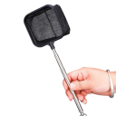 Epuisette de pêche en acier inoxydable 21–46 cm Réseau télescopique 8 cm Profondeur 5 cm Pour la capture de poissons et de crevettes 9