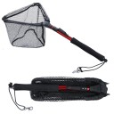 Epuisette de pêche télescopique pliable 65 cm Épuisette compacte pour poissons Maille résistante Pliage rapide Transport facile Accessoire de pêche 4
