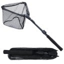 Epuisette de pêche télescopique pliable 95 cm Epuisette compacte pour poissons Filet résistant Pliage rapide Transport facile Accessoire 2