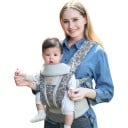 Ergonomic Baby Carrier 0–36 Months Breathable Mesh Hip Belt 66–140 cm Hood Beige with Hearts 4