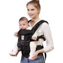 Ergonomic Baby Carrier 0–36 Months Breathable Mesh Hip Belt 66–140 cm Hood Black-Grey For Newborns and Toddlers 2