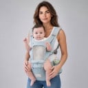 Ergonomic Baby Carrier with Hip Seat 0–36 Months Removable Hood Bottle Pocket Front and Back Carrying 4