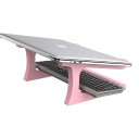 Ergonomic Laptop and Keyboard Stand 23.8 x 23 x 11.7 cm Portable with Universal Compatibility and Robust Construction for Desk 3