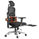 Ergonomická kancelárska stolička so sieťovaným operadlom, bedrovou opierkou a podnožkou, opierka hlavy, penový sedák a priedušná sieťovina do kancelárie aj pracovne pri PC 2