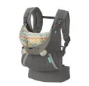 Ergonomické detské nosítko s odnímateľnou kapucňou a polstrovanými ramennými popruhmi s výškou 60 cm a pásom 60 až 130 cm v šedej farbe 1