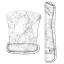 Ergonominen hiirimatto rannetuella näppäimistölle K2544 2