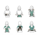 Ergonomische Känguru-Trage für Babys 0-24 Monate Tragkraft 15 kg Verstellbarer Gurt Bequemes Tragen Neugeborenentrage 2