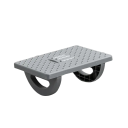 Ergonomisk gyngefodstøtte med massageruller Plastikfodskammel under bordet Gyngefodskammel med skridsikker konstruktion og massageelementer Stabil fodstøtte til langvarigt arbejde ved bordet 34 x 25 x 13 cm 6