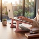Ergonomisk laptop- og tastaturstand 23,8 x 23 x 11,7 cm bærbar med universel kompatibilitet og robust konstruktion til skrivebord 9