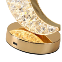 Érintésvezérelt éjjeli fény holdformában 19,5 x 10 cm LED lámpa USB táplálás 3 szín meleg fehér, hideg fehér, természetes fény intenzitásbeállítással 3