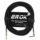 EROK Kabl audio do gitary 10 m 6,35 mm męski–męski Kabel przeciwzakłóceniowy z plecionką do gitary elektrycznej, basowej, instrumentów klawiszowych i efektów pedałowych 3