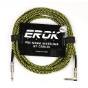 EROK Kabl audio do gitary 6 m 6,35 mm męski–męski Kabel przeciwzakłóceniowy pleciony do gitary elektrycznej, gitary basowej, efektów i uniwersalnego użytku 7