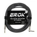 EROK Kytarový audio kabel 6 m 6,35 mm samec–samec Protišumový opletený kabel pro elektrickou kytaru, baskytaru, pedály a univerzální použití 3