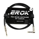 EROK Kytarowy kabel audio 1,5m 6,35 mm męski–męski Wysokiej jakości pleciony kabel przeciwzakłóceniowy do gitary elektrycznej, basu 1