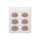 Ersatzdeckel mit Wimpern aus weichem PVC für Wimperntraining 6 Paare Mix aus Längen und Dichten Abnehmbare Deckel für Übungsköpfe Kosmetisches Training 2