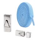 Erweiterte flache Schnürsenkel ohne Binden 100 cm Breite 0,8 cm Dicke 0,2 cm Elastische Schnürsenkel mit Druckverschluss Für Kinder und Erwachsene 10