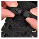 Erweiterte flache Schnürsenkel ohne Binden 100 cm Breite 0,8 cm Dicke 0,2 cm Elastische Schnürsenkel mit Druckverschluss Für Kinder und Erwachsene 3