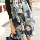 Eșarfă din bumbac pentru femei cu model floral 180 x 100 cm Țesătură ușoară și fluidă Pentru gât și peste umeri Accesoriu îndrăzneț 9